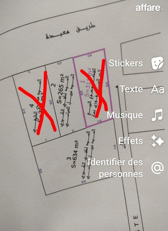 deux lots de terrain à vendre à bir mcharga station 
