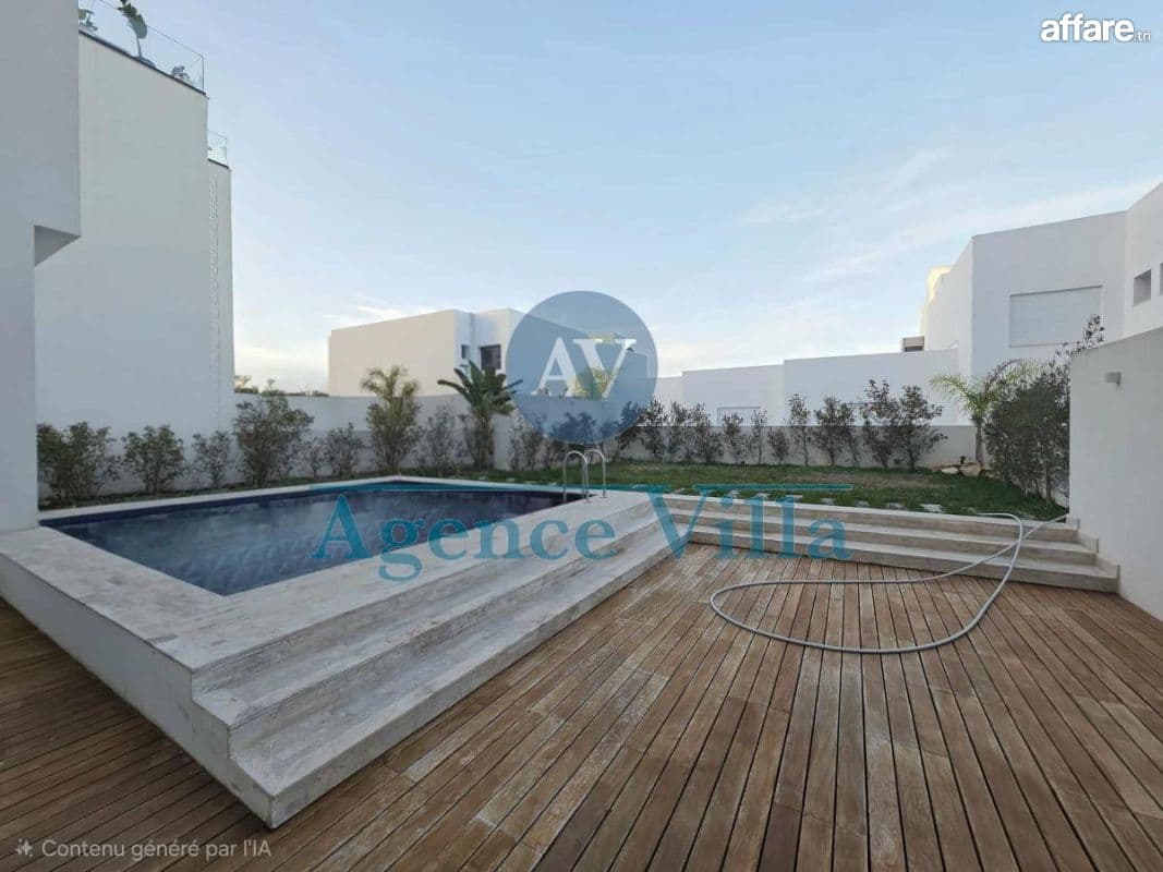un appartement meublé avec piscine à gammarth
