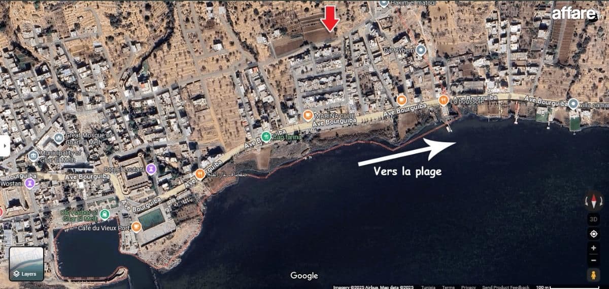 Terrains à Vendre à Ghar El Melh, Bizerte