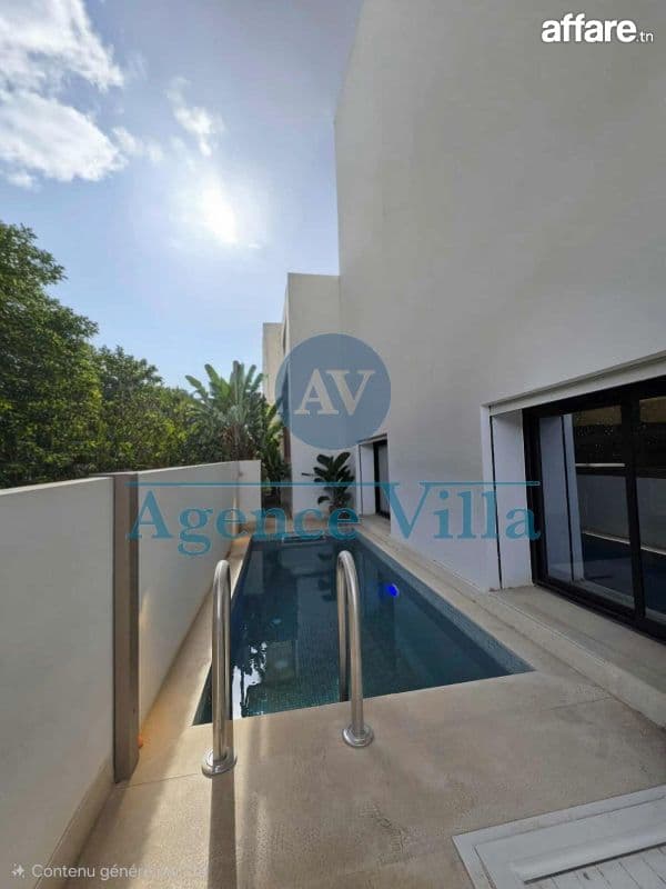 un duplex avec piscine à ain zaghouan 