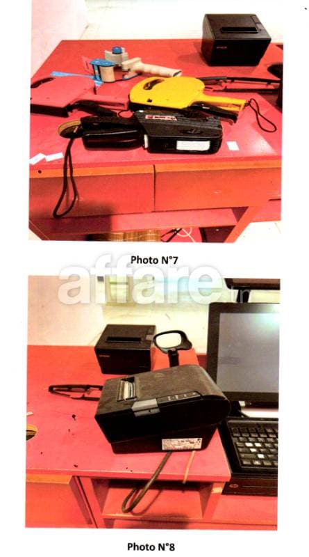 Lot de matériel de bureau et mobilier commercial