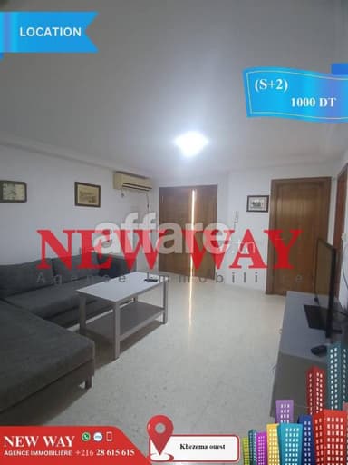 S+2 Meublé à Khezema Ouest Proche de toutes Commodités