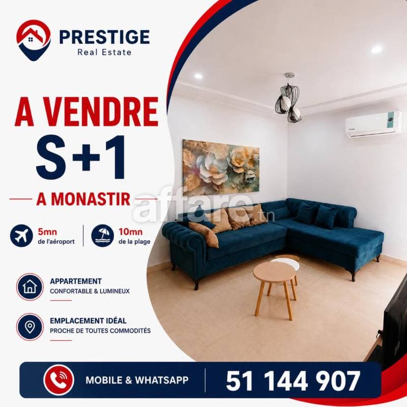Appartement S+1 à vendre à Skanes Monastir
