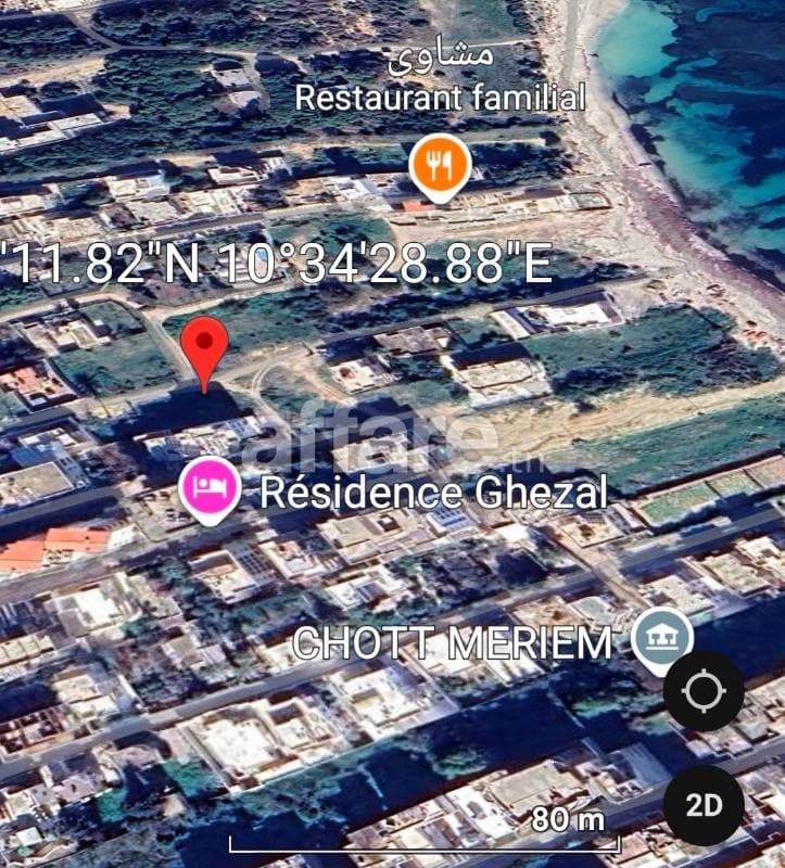 Terrain 200 m2 à Tantana à 80 m de la mer