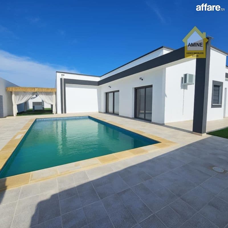 Villa moderne de plain-pied à louer à Tezdaine – Djerba