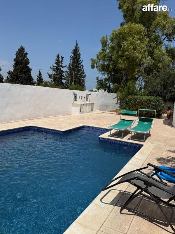 🏡Villa S+4 Meublée Avec Piscine En Location | Chott Mariem