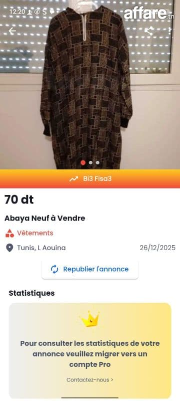 Abaya neuf a vendre