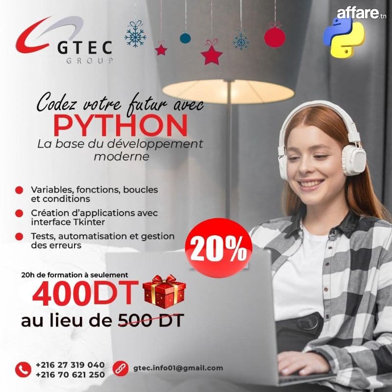 Offre Spéciale fin d'année : Formation Python 