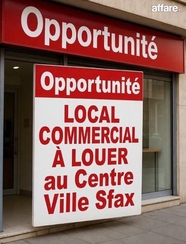 Local commercial à Louer au Centre Ville Sfax