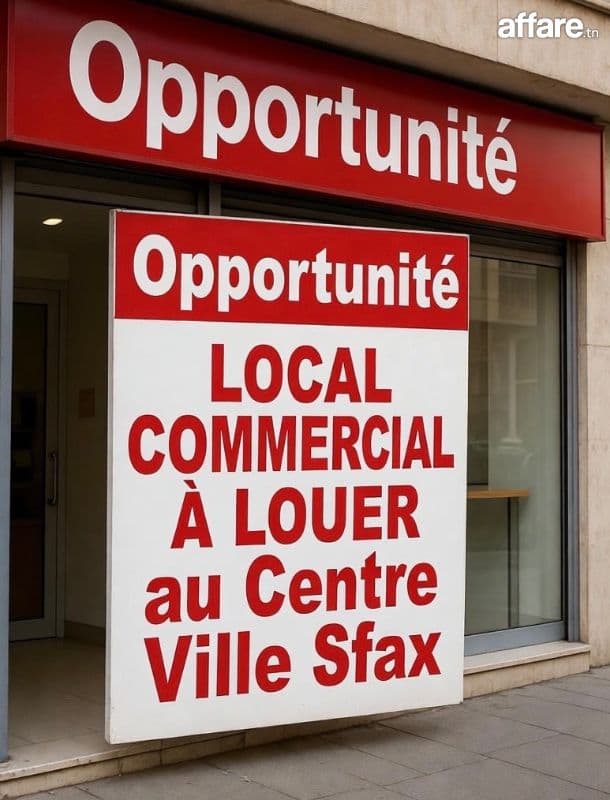 Local commercial à Louer au Centre Ville Sfax