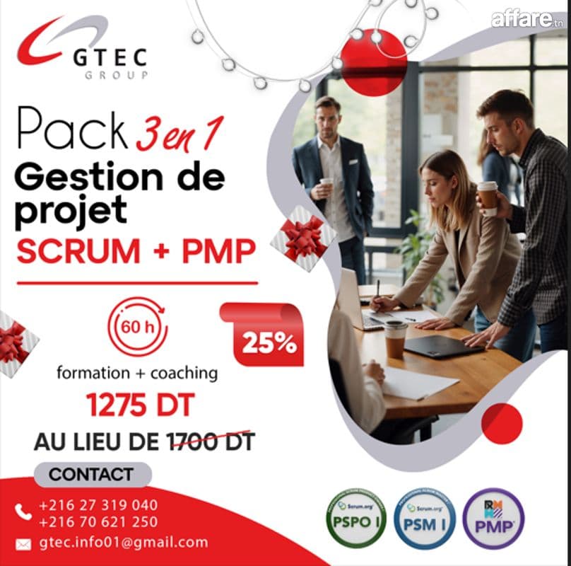 Pack Gestion de Projet : Agile Scrum Product Owner et PMP