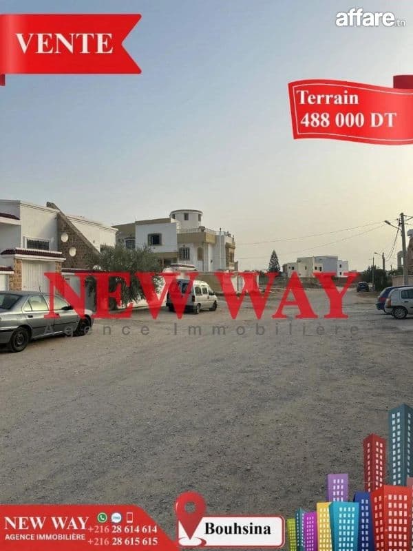 Terrain Fait l'angle à Bouhsina, dans un Quartier Résidentie