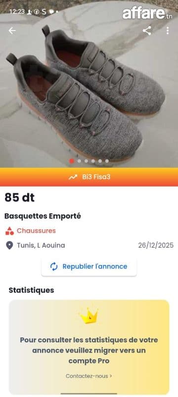 Basquettes neuf emporté a vendre