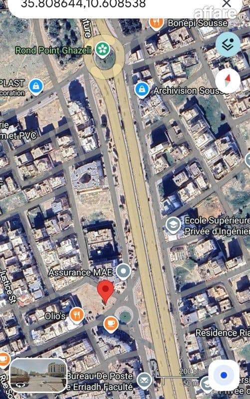 Terrain pour promoteur ou investisseur rompoint Ghazeli 1200