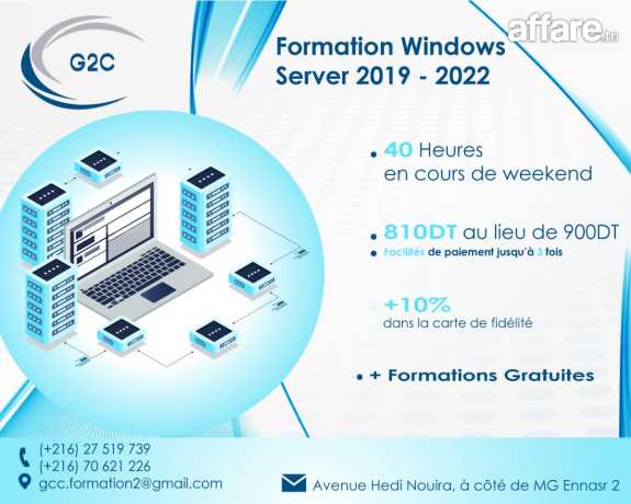 Formation Windows Server 2019 2022