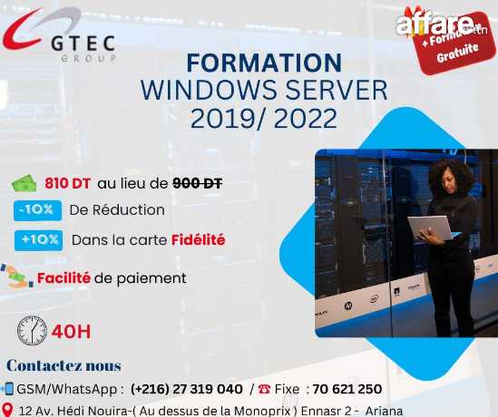 Formation Administration Système Windows Server 2019 - 2022