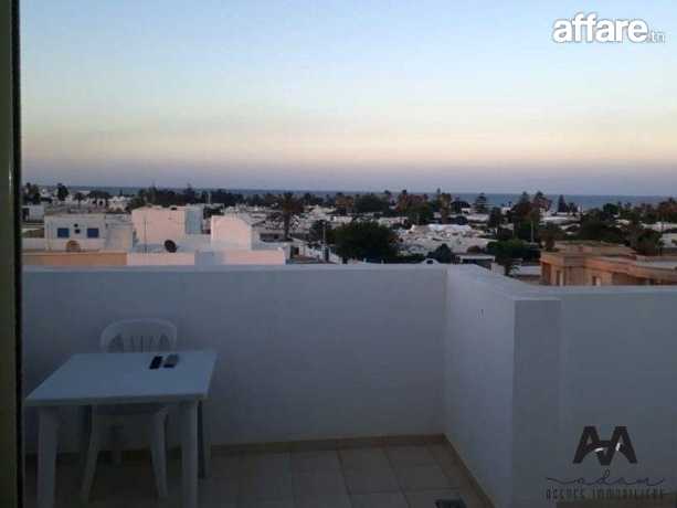 Appartement vue de mer S+1 de 60m² avec terrasse à el Maamou