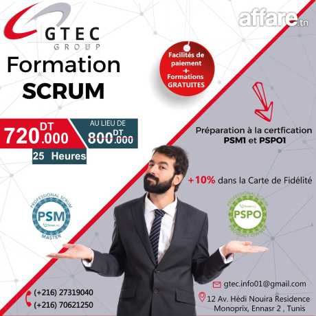 Formation Combinée Scrum Master et Product Owner PSM -PSPO 