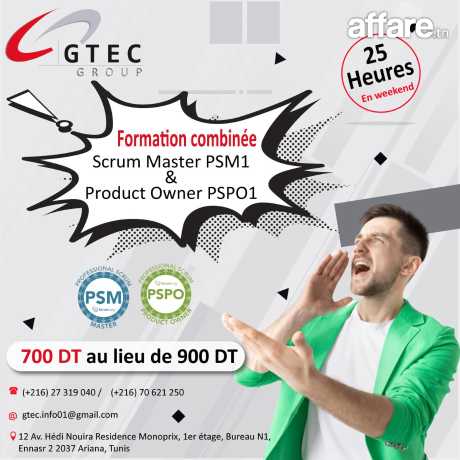 Formation Agile Scrum Master et Product Owner PSM 1/ PSPO 1