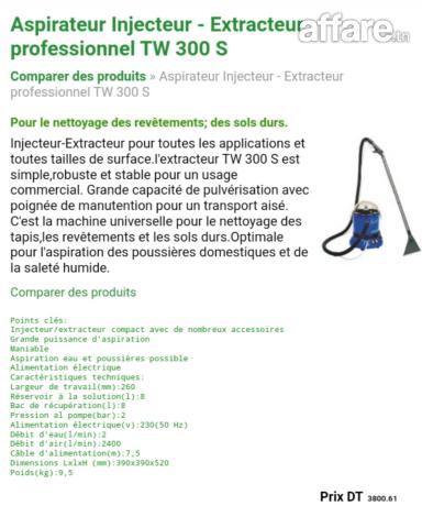 TW 300S injecteur-extracteur