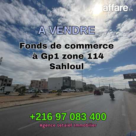 à Vendre un fond de commerce à GP1 zone 114 Sahloul 🔥